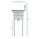 30 in. One Compartment Stainless Steel Commercial Sink with 2 Drainboards, Bowl Size 10" x 14" x 10 view 4