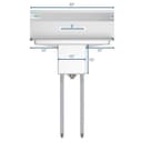 30 in. One Compartment Stainless Steel Commercial Sink with 2 Drainboards, Bowl Size 10" x 14" x 10 view 5