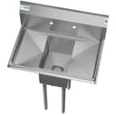 30 in. One Compartment Stainless Steel Commercial Sink with 2 Drainboards, Bowl Size 10" x 14" x 10 view 6