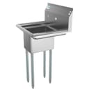 23 in. One Compartment Stainless Steel Commercial Sink with Drainboard, Bowl Size 10"x 14"x 10 view 3