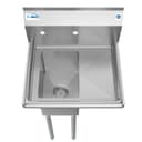 23 in. One Compartment Stainless Steel Commercial Sink with Drainboard, Bowl Size 10"x 14"x 10 view 7