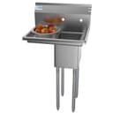 25 in. One Compartment Stainless Steel Commercial Sink with Drainboard, Bowl Size 10" x 14" x 10 view 1
