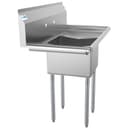 38 in. One Compartment Stainless Steel Commercial Sink with Drainboards, Bowl Size 14"x 16"x 11 view 4