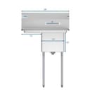 29 in. One compartment Stainless Steel Commercial Restaurant Sink with Drainboard, Bowl Size 14" x 16" x 11 view 4