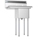 29 in. One compartment Stainless Steel Commercial Restaurant Sink with Drainboard, Bowl Size 14" x 16" x 11 view 8