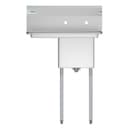 29 in. One compartment Stainless Steel Commercial Restaurant Sink with Drainboard, Bowl Size 14" x 16" x 11 view 9