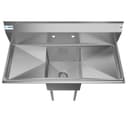 45 in. One Compartment Stainless Steel Commercial Sink with Drainboards, Bowl Size 15"x 15"x 12 view 3