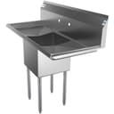 45 in. One Compartment Stainless Steel Commercial Sink with Drainboards, Bowl Size 15"x 15"x 12 view 5