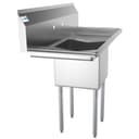 45 in. One Compartment Stainless Steel Commercial Sink with Drainboards, Bowl Size 15"x 15"x 12 view 6