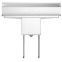 45 in. One Compartment Stainless Steel Commercial Sink with Drainboards, Bowl Size 15"x 15"x 12 view 8