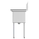 33 in. One Compartment Stainless Steel Commercial Sink with Drainboard, Bowl Size 15"x 15"x 12 view 7