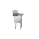 33 in. One Compartment Stainless Steel Commercial Sink with Drainboard, Bowl Size 15"x 15"x 12 view 5