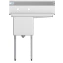 33 in. One Compartment Stainless Steel Commercial Sink with Drainboard, Bowl Size 15"x 15"x 12 view 7