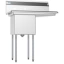 33 in. One Compartment Stainless Steel Commercial Sink with Drainboard, Bowl Size 15"x 15"x 12 view 8