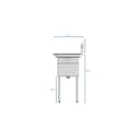 33 in. One Compartment Stainless Steel Commercial Sink with Drainboard, Bowl Size 15"x 15"x 12 view 10