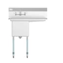 33 in. One Compartment Stainless Steel Commercial Sink with Drainboard, Bowl Size 15"x 15"x 12 view 8