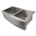 36 In. Courchevel Farmhouse Apron Mount Double Bowl Stainless Steel Kitchen Sink With Bottom Grid view 1