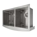 36 In. Courchevel Farmhouse Apron Mount Double Bowl Stainless Steel Kitchen Sink With Bottom Grid view 4
