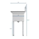 43 in. Two Compartment Stainless Steel Commercial Sink with Drainboard, Bowl Size 12"x 16"x 10 view 10