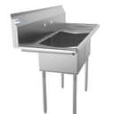 52 in. Two Compartment Stainless Steel Commercial Sink with 2 Drainboards, Bowl Size 14"x 16"x 11 view 2