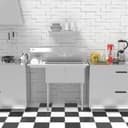 43 in. Two Compartment Stainless Steel Commercial Sink with Drainboard, Bowl Size 14"x 16"x 11 view 10