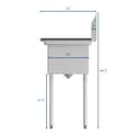43 in. Two Compartment Stainless Steel Commercial Sink with Drainboard, Bowl Size 14"x 16"x 11 view 7