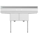 60 in. Two Compartment Stainless Steel Commercial Sink with 2 Drainboards, Bowl Size 15"x 15"x 12 view 5