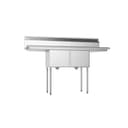60 in. Two Compartment Stainless Steel Commercial Sink with 2 Drainboards, Bowl Size 15"x 15"x 12 view 7