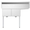 48 in. Two Compartment Stainless Steel Commercial Sink with 2 Drainboards, Bowl Size 15"x 15"x 12 view 7