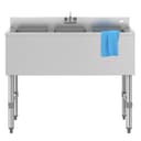 38 in. Three-Compartment Commercial Bar Sink with 3 in. Backsplash and Low Lead Faucet, NSF Certified in Stainless Steel view 1