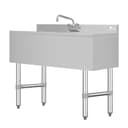 38 in. Three-Compartment Commercial Bar Sink with 3 in. Backsplash and Low Lead Faucet, NSF Certified in Stainless Steel view 6