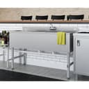 48 in. Three-Compartment Commercial Under-Bar Sink with 3 in. Backsplash, Left Drainboard and Low Lead Faucet, NSF Certified in Stainless Steel view 5