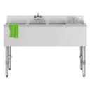 48 in. Three-Compartment Commercial Under-Bar Sink with 3 in. Backsplash, Right Drainboard and Low Lead Faucet, NSF Certified in Stainless Steel view 1