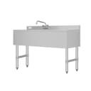48 in. Three-Compartment Commercial Under-Bar Sink with 3 in. Backsplash, Right Drainboard and Low Lead Faucet, NSF Certified in Stainless Steel view 6