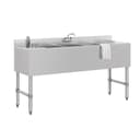 60 in. Three-Compartment Commercial Bar-Sink with 3 in. Backsplash, Dual Drainboards with Low Lead Faucet, NSF Certified in Stainless-Steel view 2