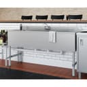 60 in. Three-Compartment Commercial Bar-Sink with 3 in. Backsplash, Dual Drainboards with Low Lead Faucet, NSF Certified in Stainless-Steel view 5
