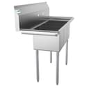 45 in. Three Compartment Stainless Steel Commercial Sink with Drainboard, Bowl Size 10"x 14"x 10 view 4