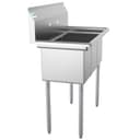 36 in. Three Compartment Stainless Steel Commercial Sink, Bowl Size 10" x 14" x 10 view 3