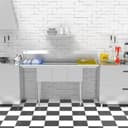 60 in. Three Compartment Stainless Steel Commercial Sink With Drainboards, Bowl Size 12"x 16"x 10 view 11