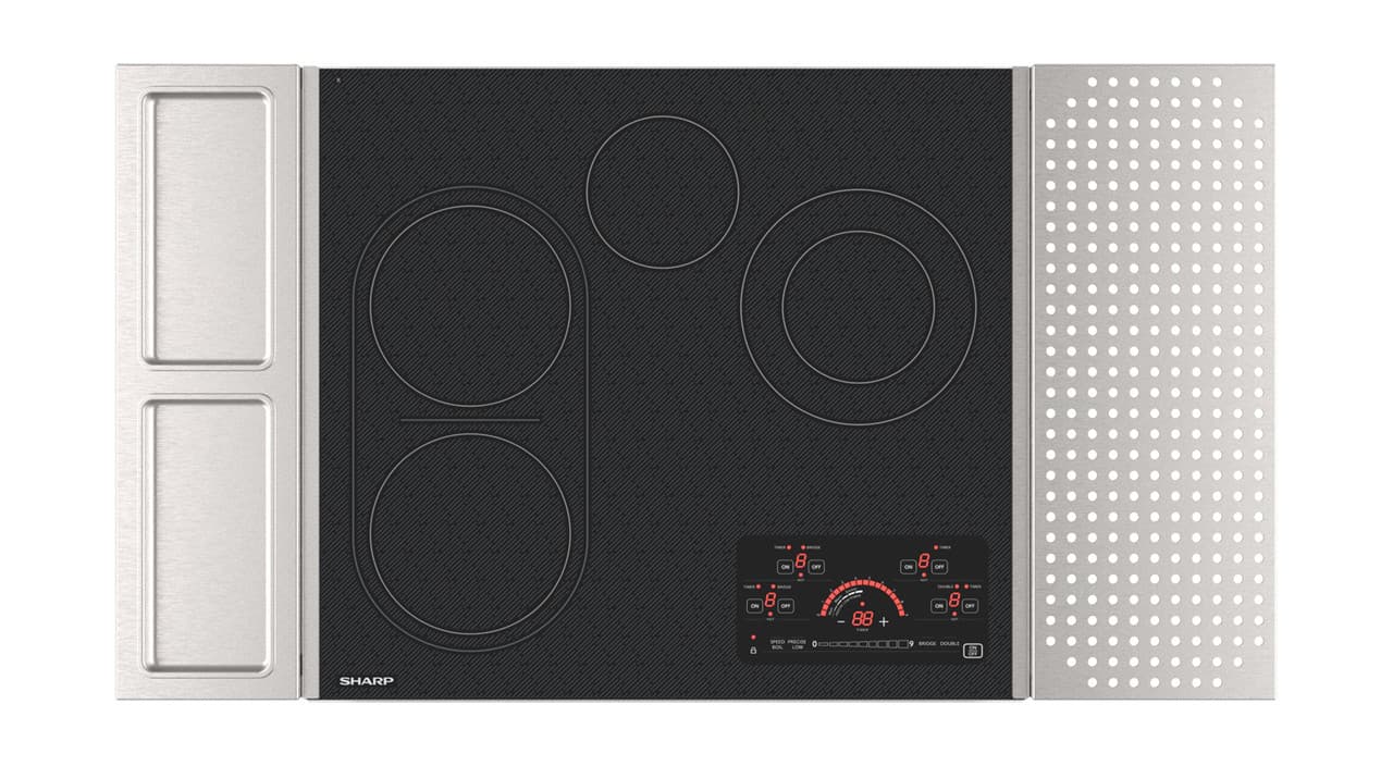 24 In. Drop-in Radiant Cooktop With Side Accessories