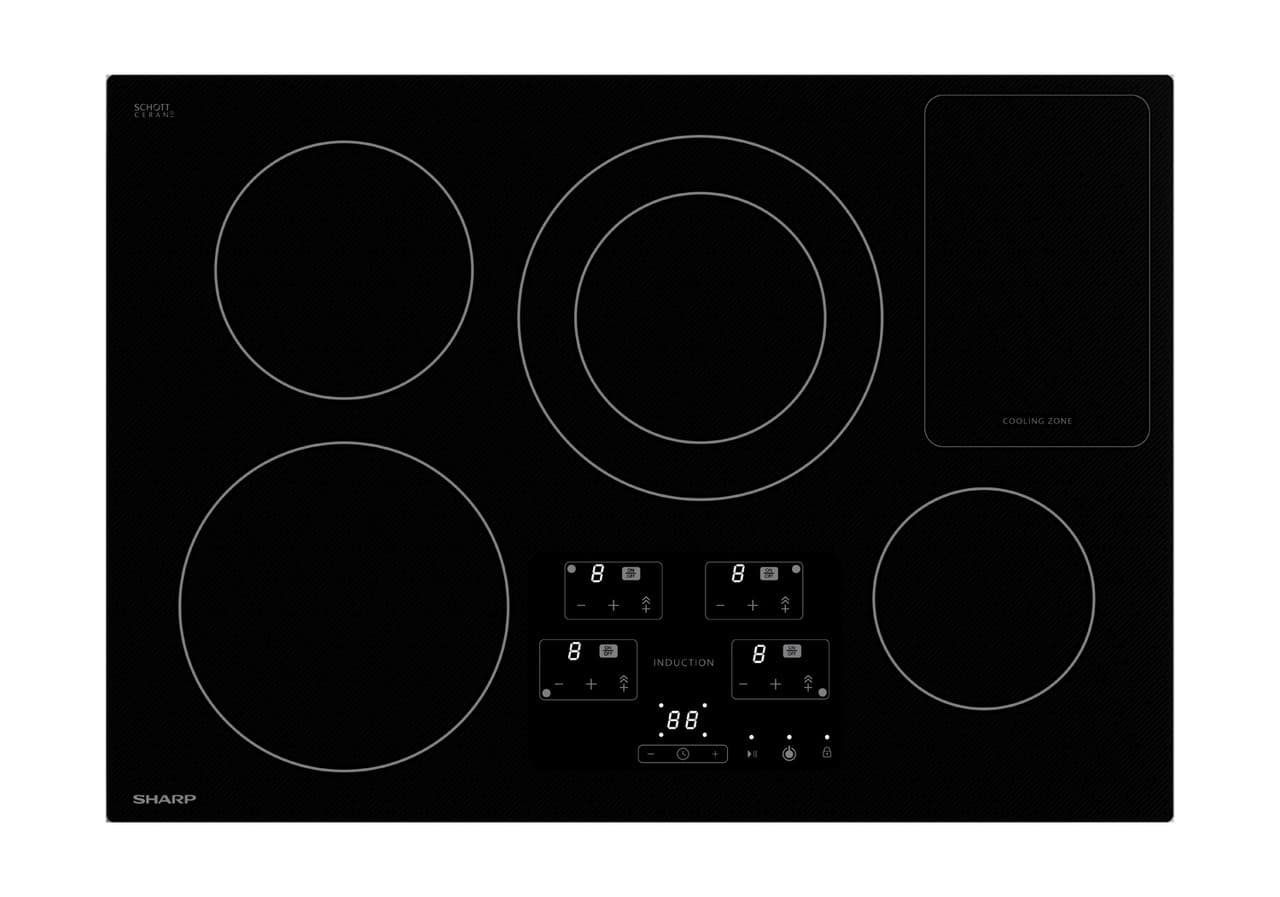 30 in. width Induction Cooktop, European Black Mirror Finish Made with Premium SCHOTT Glass