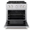 30 In. 4.2 Cu. Ft. Paramount Dual Fuel Range With 4 Burner Gas Cooktop And Electric Convection Oven In Stainless Steel view 7