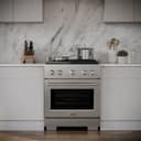 30 In. 4.2 Cu. Ft. Paramount Dual Fuel Range With 4 Burner Gas Cooktop And Electric Convection Oven In Stainless Steel view 14
