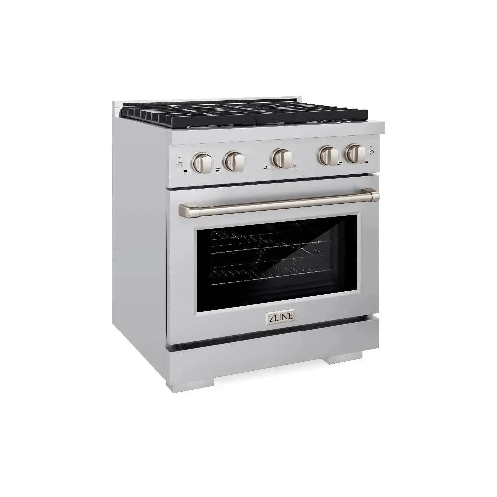 30 In. 4.2 Cu. Ft. Paramount Dual Fuel Range With 4 Burner Gas Cooktop And Electric Convection Oven In Stainless Steel