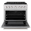 36 in. 5.2 cu. ft. Paramount Dual Fuel Range with 6 Burner Gas Cooktop and Electric Convection Oven view 14