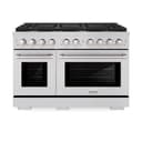 48 in. 6.7 cu. ft. Paramount Double Oven Dual Fuel Range with 8 Burner Gas Cooktop view 4
