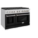 48 in. 6.7 cu. ft. Paramount Double Oven Dual Fuel Range with 8 Burner Gas Cooktop view 4