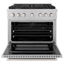 36 in. 5.2 cu. ft. Paramount Dual Fuel Range with 6 Burner Gas Cooktop and Electric Convection Oven view 19