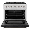 36 in. 5.2 cu. ft. Paramount Dual Fuel Range with 6 Burner Gas Cooktop and Electric Convection Oven view 4