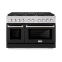 48 in. 6.7 cu. ft. Paramount Double Oven Dual Fuel Range with 8 Burner Gas Cooktop view 2
